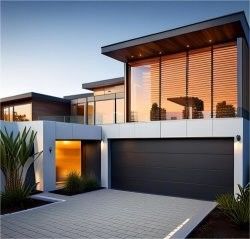 kaufen Villa ohne Rahmen Stahlplatte Sektionelle schwarze automatische Garagentür online manufacture