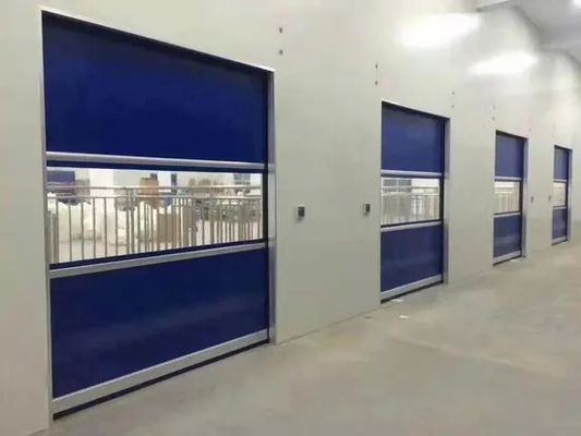 kaufen High Speed Spiral Door with Polyester Fiber Base Fabric Galvanized Steel Frame and Infrared Security System online manufacture