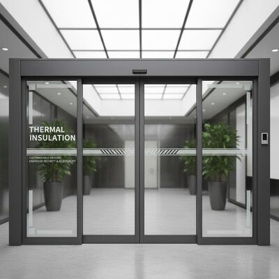 kaufen Optionale Wärmedämmung Kommerzielle automatische Schiebetüren Anpassungsmöglichkeiten zur Verbesserung der Sicherheit und Zugänglichkeit online manufacture