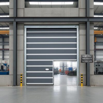 kaufen Windlast 1000N pro Quadratmeter Schnelllauftor für Industrie mit Öffnungsgeschwindigkeit 0,5 bis 2 Meter pro Sekunde Geräuschreduzierung bis zu 30dB für Industrieanwendungen online manufacture