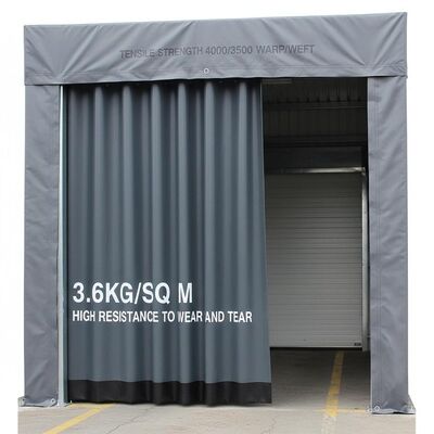 kaufen Hohe Abnutzungsbeständigkeit Dockunterkunft mit Zugfestigkeit 4000 3500 Warp-Verschluss und starke PVC-Vorhangplatte 3,6 kg pro Quadratmeter online manufacture