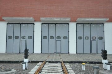 Verzinkte Stahlindustrie Klapptüren Eisenbahn-Währungsunion Instandhaltungsstation Türen
