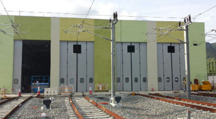 ISO 9001 Auto-Industrielle Klapptüren Eisenbahnwartungsstation Tür