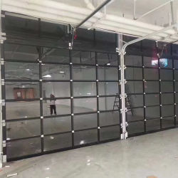 Full Vision Customized Modern Volltransparent Isoliert Segmentiert Erhöhtes Aluminiumrahmen Transparente Garagentür
