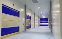 Automatische Reparatur von PVC-Stoffen mit Hochgeschwindigkeits-Rollerläden, Schnellrollenläden, Reinraum, Schnelle Tür