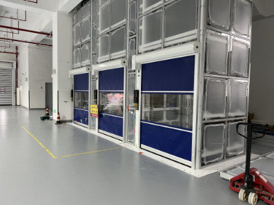 Verzinkte Stahl-PVC-Industrielle Schnelltür 2m/s 900N / 800N Rissbeständigkeit