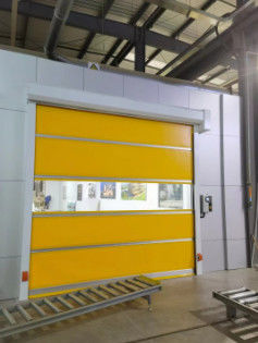 Windwiderstand 15 - 20 m/s Industrie-Schnelltür mit galvanisiertem Stahlrahmen